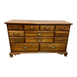 1960's Cherry Queen Anne Style 8 Drawer Dresser