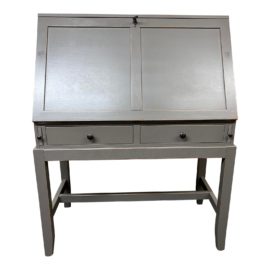 Crate & Barrel Regent Gray Dropfront Secretary