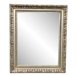 Contemporary Silver Toned Traditional Style Mirror