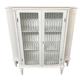 Vintage Style Wire Door White Console