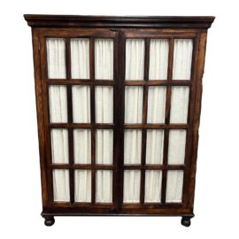 Crate & Barrel Bookcase + Custom Linen Liners