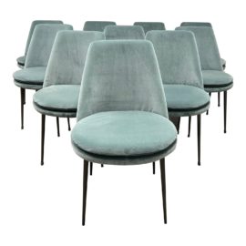 West Elm Finley Low-Back Upholstered Side Chairs - Set of 10. Original Price: $3,520