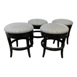 Fremarc Designs Veranda Antique Black Counter Stools, a Set of Four