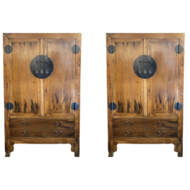 Vintage Chinese Wedding Cabinets, a Pair
