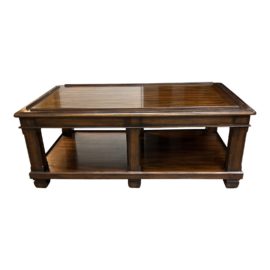 Contemporary Wood Double Level Coffee Table