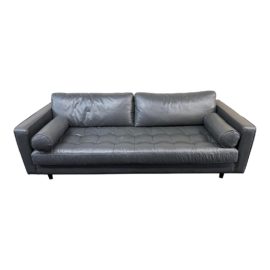 West Elm Dennes Tufted Leather Sofa. Original Price: $2,299