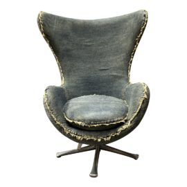 Zuo Modern Collins Blue Denim Egg Arm Chair. Original Price: $1,890