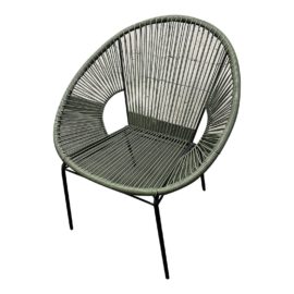 Contemporary Green Acapulco Style Lounge Chair