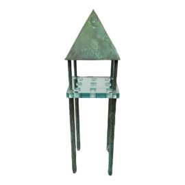 1980's Post Modern Elin Raaberg for Vistosi Nielsen Bronze + Glass Lamp