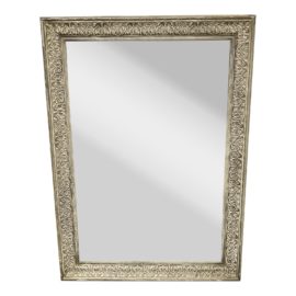 Vintage Shabby Chic Cream Washed Rectangular Mirror