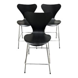 Design Within Reach Arne Jacobsen Series 7 Counter Stools, Set of Three. Original Price: $2,544