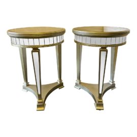 Z Gallerie Borghese Mirrored Side Tables, a Pair. Original Price: $1,198