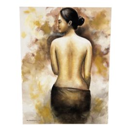 Original Artwork Mixed Media Neutral Umber Figure Painting