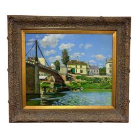 European Bridge Impressionistic Oil Painting