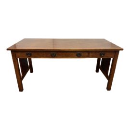 Stickley Furniture 89-660 Library Table With Keyboard Pullout. Original Price: $5,700