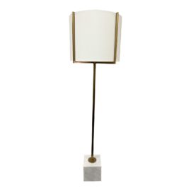 Plantation Design Frears Brass + Marble Floor Lamp. Original Price $2,435