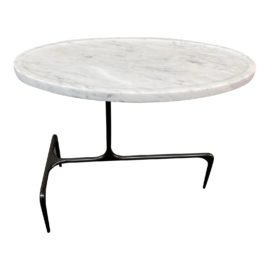 Caste Bridger Oval Marble Side Table