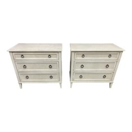 Century Monarch Hampton Three Drawer Nightstand, a Pair. Original Price: $4,290