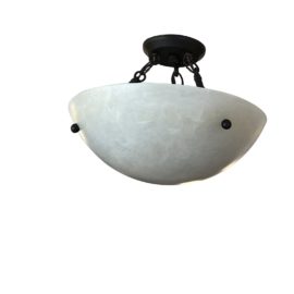 The Basic Source Alabaster Dome Pendant. Original Price: $577