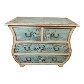 French Style Hand Painted Four Drawer Dresser
