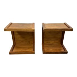 Design Within Reach Walnut Matera Nightstands, a Pair. Original Price: $1,190