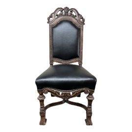 Vintage Victorian Carved Host Side Chair