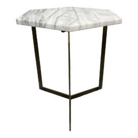 West Elm Hex Marble Side Table. Original Price: $200