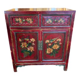 Chinese Red Lacquer Cabinet