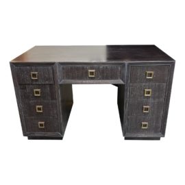 Custom Design Weathered Gray Campaign Desk