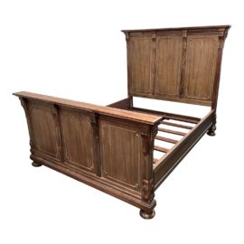 Queen Size Restoration Hardware Geoffrey Hawkes St. James Panel Bed Frame. Original Price: $3,500