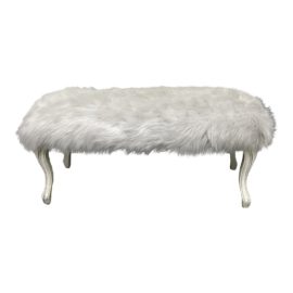 Restoration Hardware Sophie Kashmir Faux Fur Bench. Original Price: $600