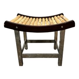 Polo Ralph Lauren Bamboo Slope + Chrome Base Stool