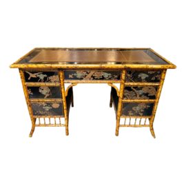 19th Century Chinoiserie Bamboo Desk. Original Price: $7,000