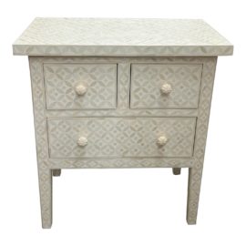 Custom Design Bone Inlay Bedside Table. Original Price: $935