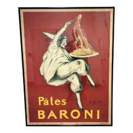 Vintage Leonetto Cappiello "Pates Baroni" Custom Framed Poster Print