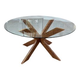 Wisteria Cross Base Dining Table. Original Price: $1,000