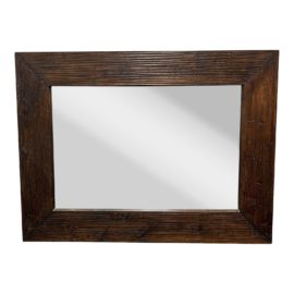 Organic Modern Reclaimed Wood Rectangular Mirror