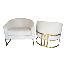 Burke Decor Corbin Boucle Chairs - A Pair. Original Price: $3,000