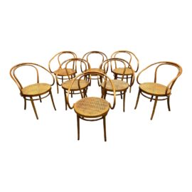 1970's Thonet 209 Bentwood Chairs, Set of Eight