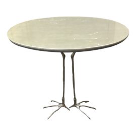 Cassina Meret Oppenheim Simon Ravina Traccia Silver Leaf Table