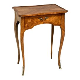 Late 19th Century Louis XV Style Marquetry Accent Table