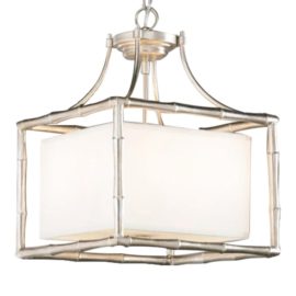 Shades of Light Faux Bamboo Square Pendant. Original Price: $450