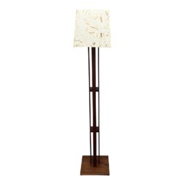 1990's Mahogany Mission Style Floor Lamp