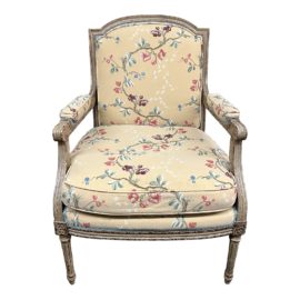 William Switzer Custom Louis XVI Style Continental Lounge Chair. Original Price: $5,200