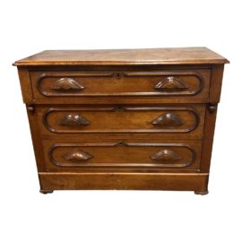 Early 20th Century Wood Three Drawer Dresser