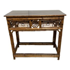 19th Century Chinese Tortoise Bamboo Console Table