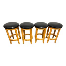 Contemporary Swivel Counter Stools, Set of Four