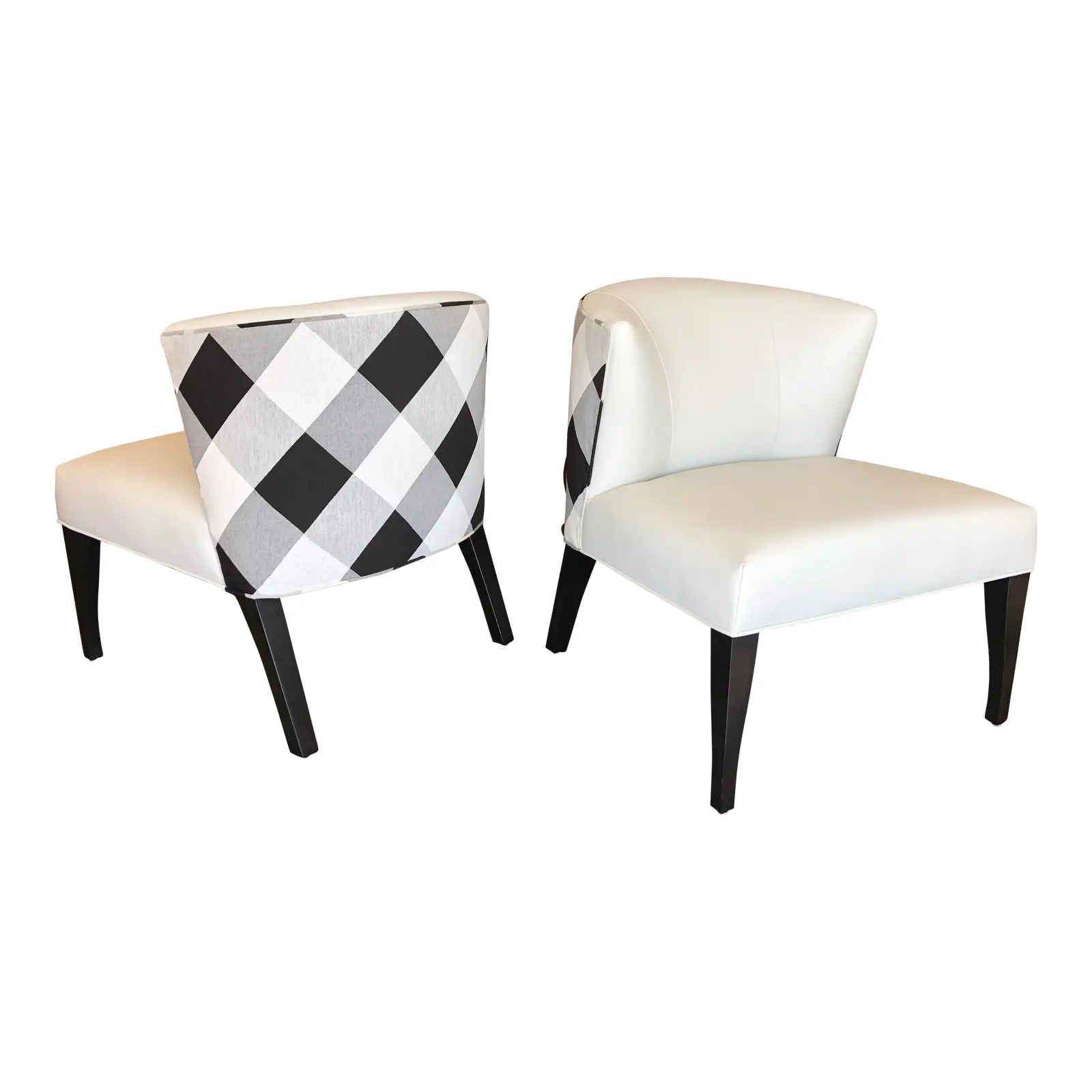 Nathan Anthony Emelie Contemporary Chairs- a Pair. Original Price: $4,390