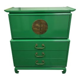 Mid 20th Century Kent Coffey "Amerasia" Emerald Chest of Drawers