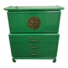 Mid 20th Century Kent Coffey "Amerasia" Emerald Chest of Drawers